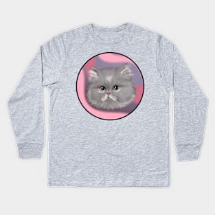 fluffy kitty Kids Long Sleeve T-Shirt